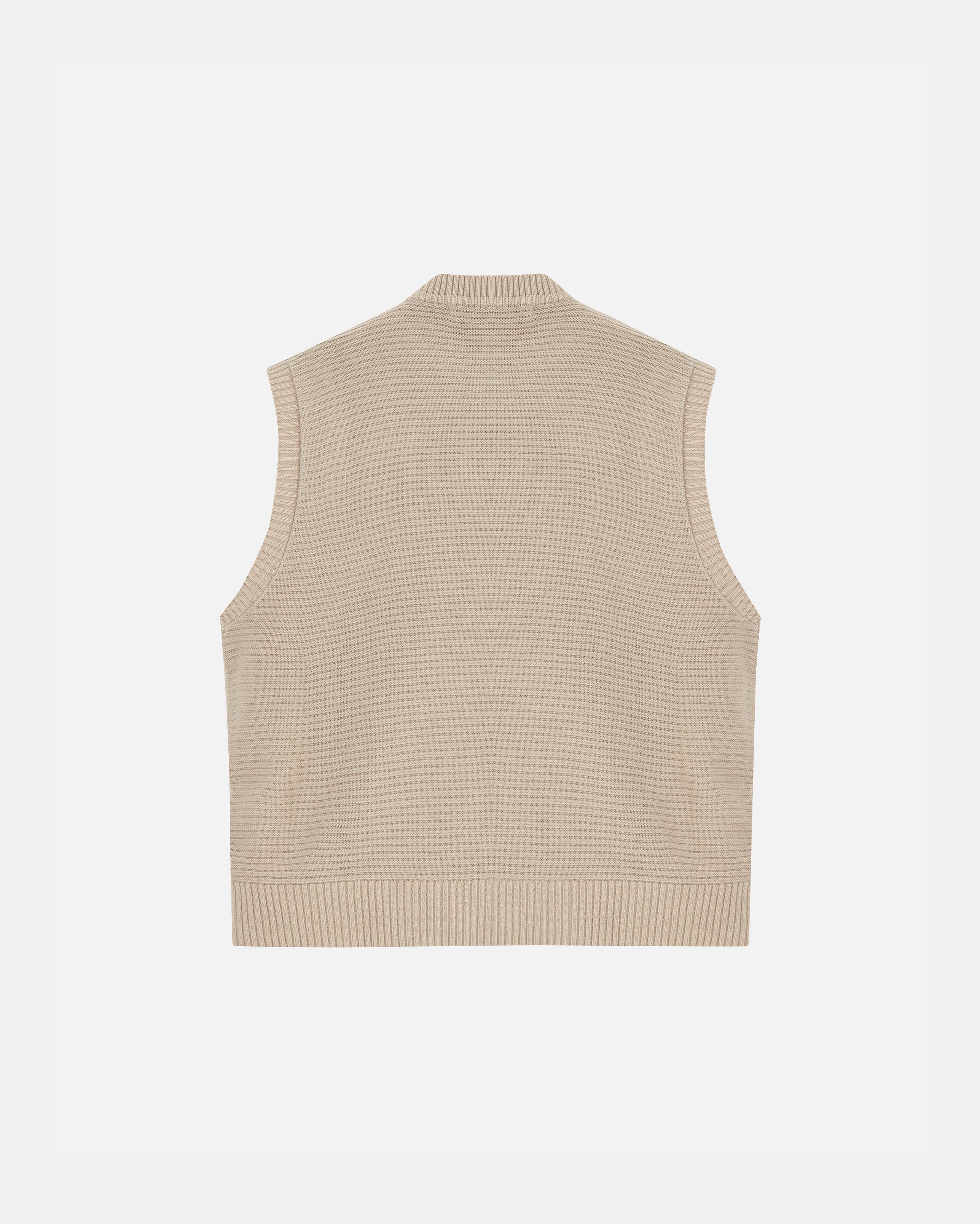 Basics Knitted Vest Cream Basics Knitted Vest Cream