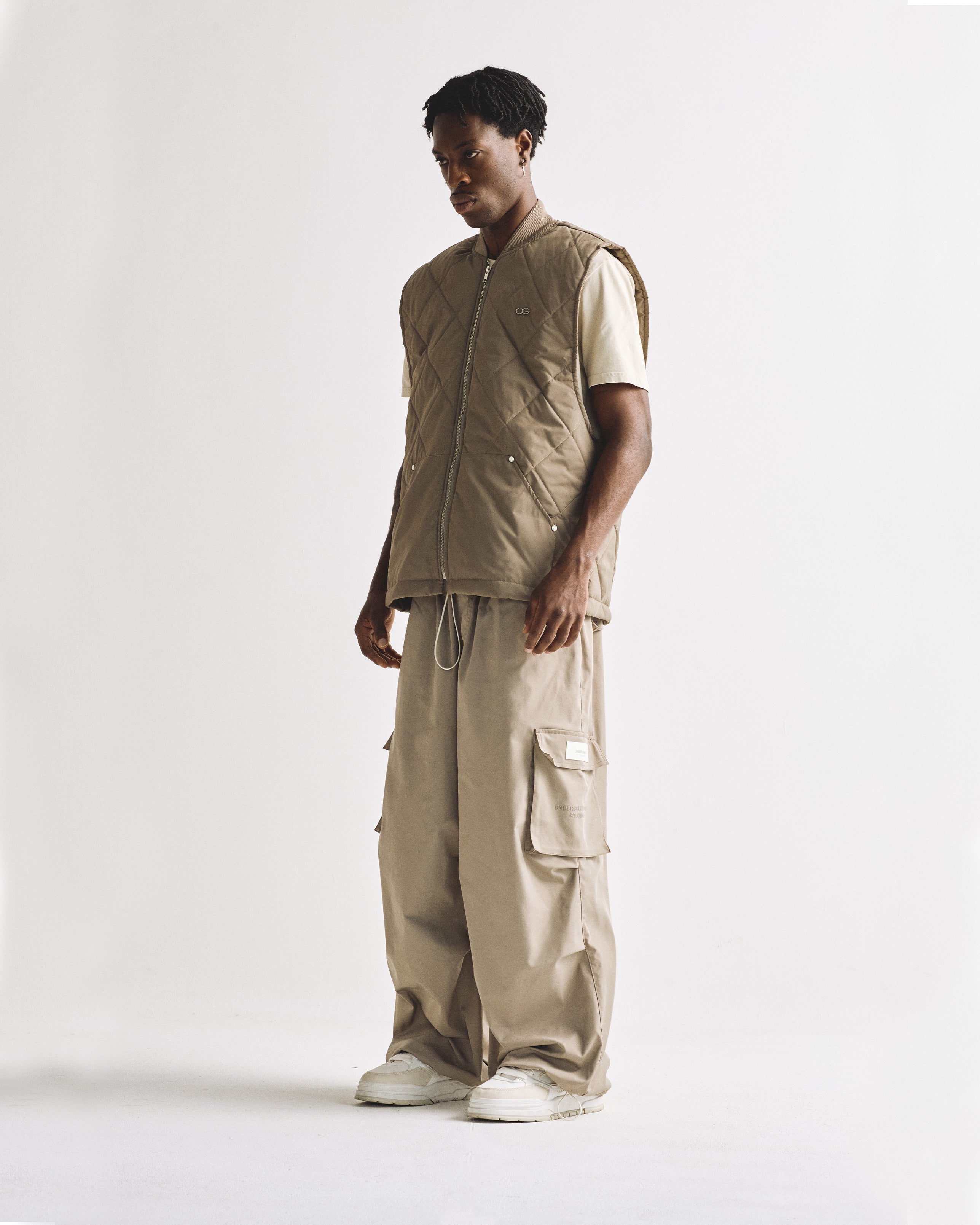 Basics Parachute V2 Cargo Pants Cream Basics Parachute V2 Cargo Pants Cream