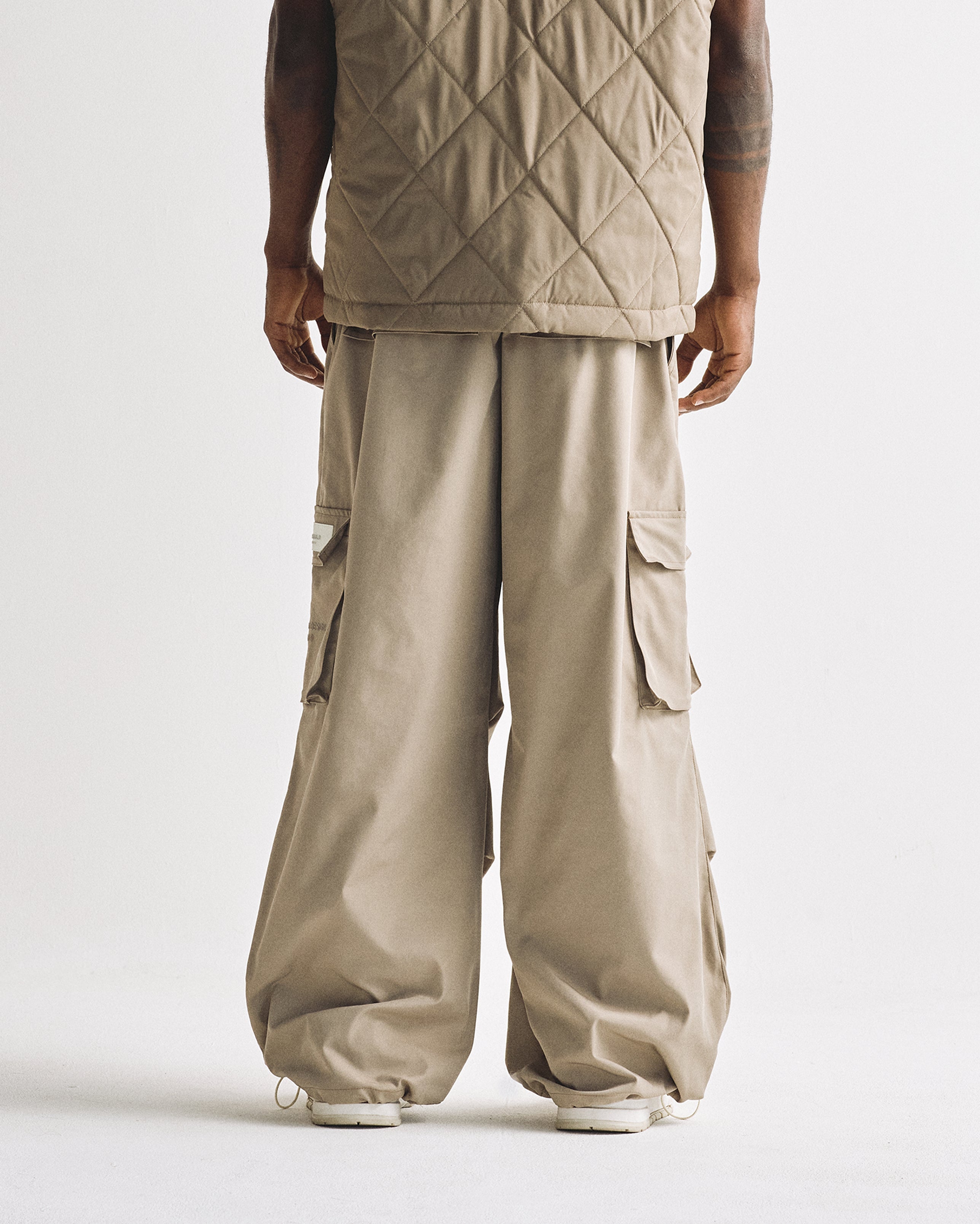 Basics Parachute V2 Cargo Pants Cream Basics Parachute V2 Cargo Pants Cream