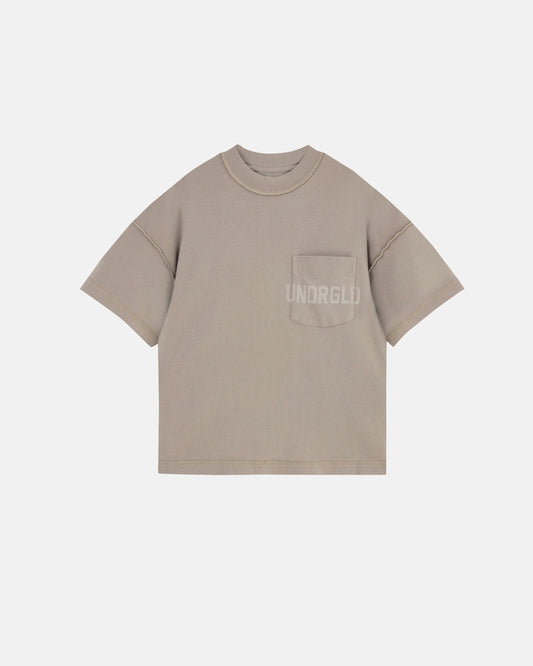 Basics UNDRGLD Boxy Fit Pocket Tshrit Light Brown