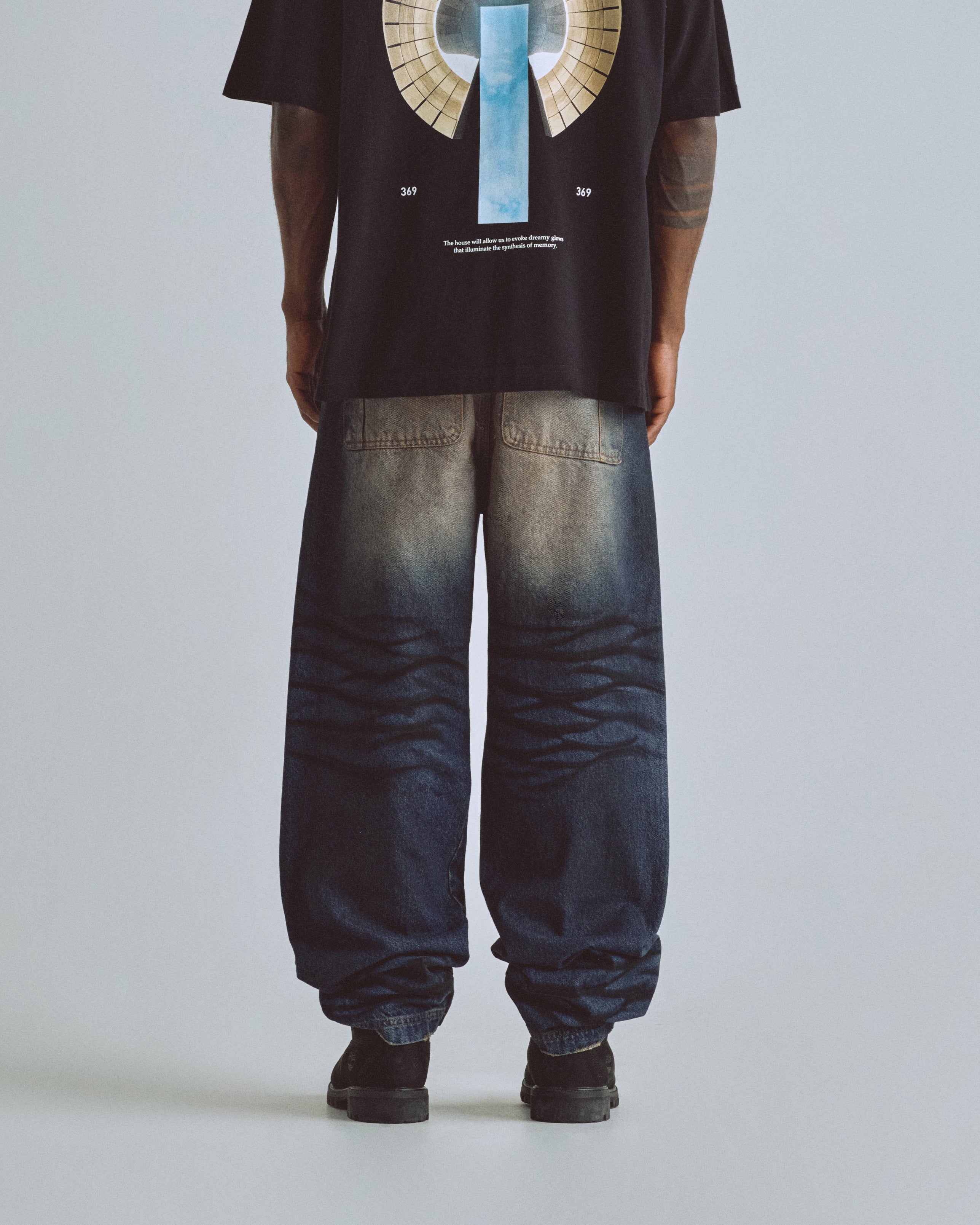 Basics Wide Jean Polluted Blue Basics Wide Jean Polluted Blue