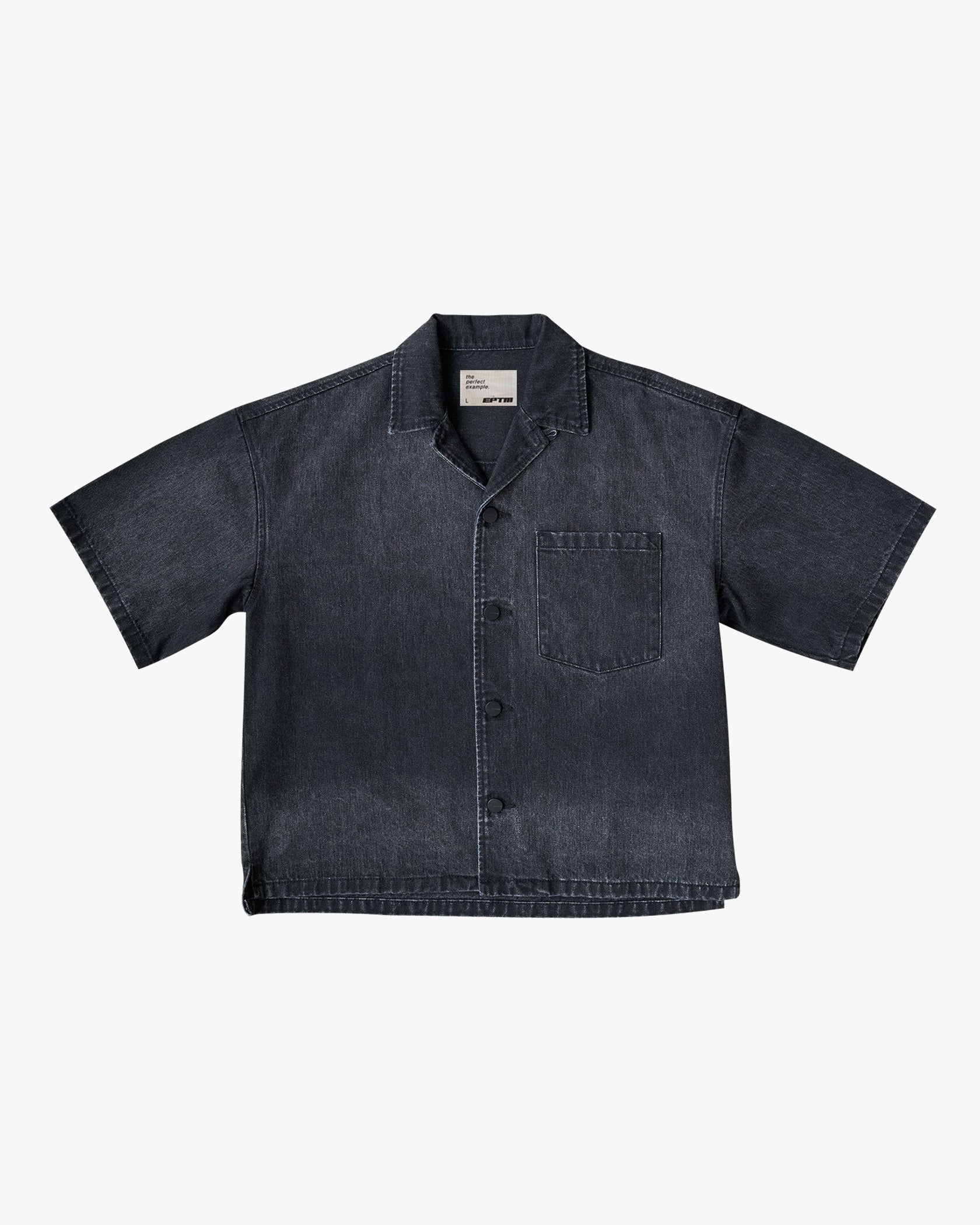 EPTM Boxy Denim Shirt - Black EPTM Boxy Denim Shirt - Black