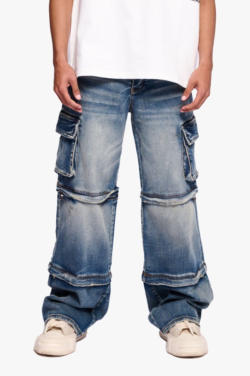 Blockstitch Baggy Vintage Blue Blockstitch Baggy Vintage Blue