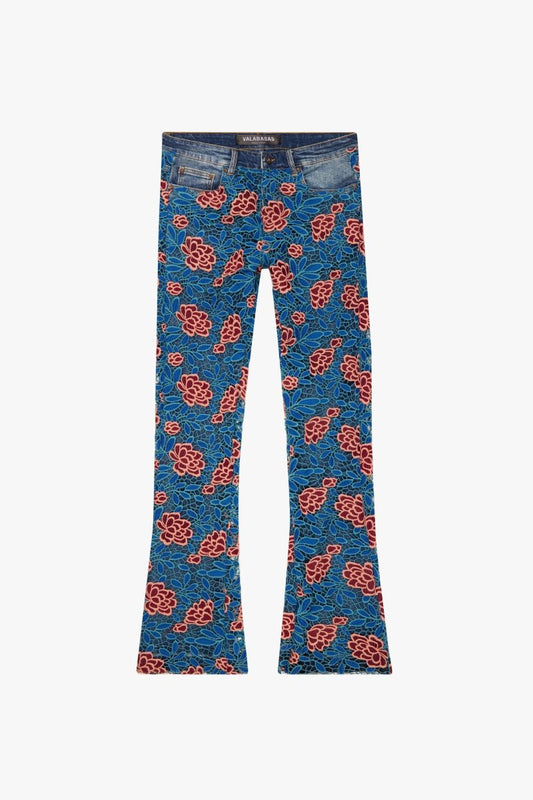 "BOTANIC" STACKED FLARE JEAN OCEANIC HAZE