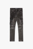 "BROKEN" 4 WAY STRETCH CARGO DIRTY BLACK "BROKEN" 4 WAY STRETCH CARGO DIRTY BLACK