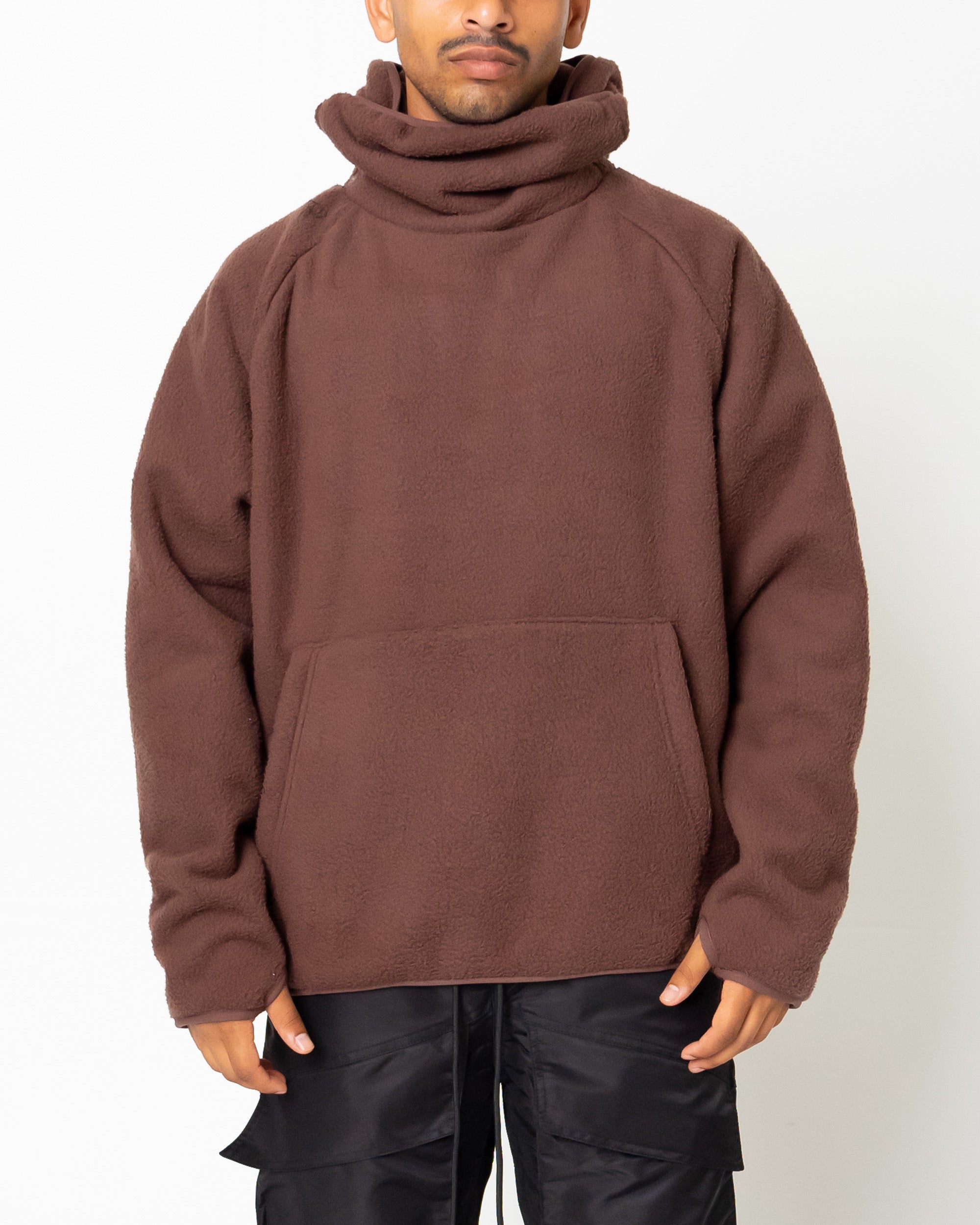 EPTM Balaclava Sherpa Hoodie - Brown EPTM Balaclava Sherpa Hoodie - Brown
