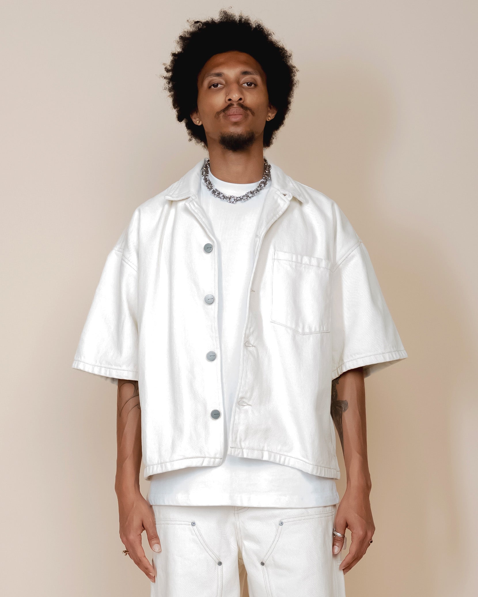 EPTM Boxy Twill Shirt - Cream EPTM Boxy Twill Shirt - Cream