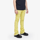 “CASSIUS”  STACKED FLARE JEAN YELLOW “CASSIUS”  STACKED FLARE JEAN YELLOW