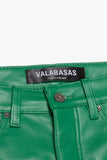 "CITING" SKINNY VEGAN LEATHER JEAN GREEN "CITING" SKINNY VEGAN LEATHER JEAN GREEN