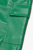 "CITING" SKINNY VEGAN LEATHER JEAN GREEN "CITING" SKINNY VEGAN LEATHER JEAN GREEN