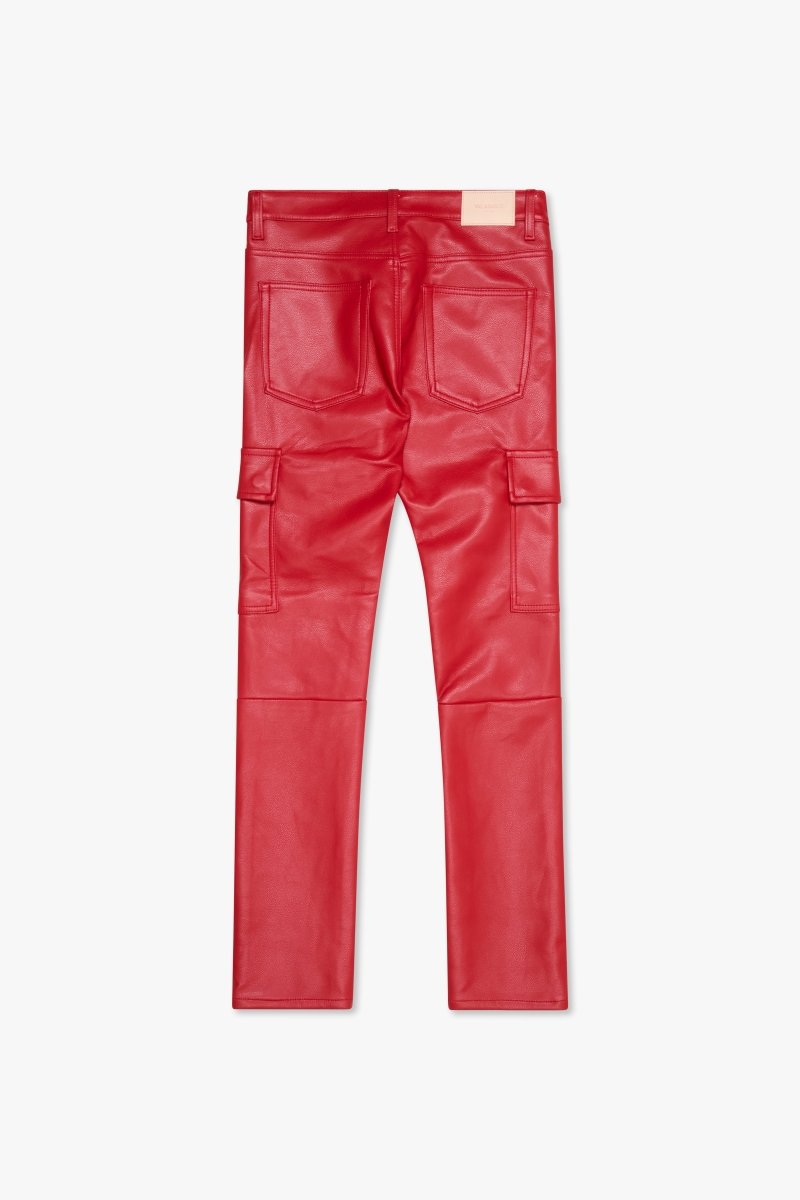 "CITING" SKINNY VEGAN LEATHER JEAN RED "CITING" SKINNY VEGAN LEATHER JEAN RED