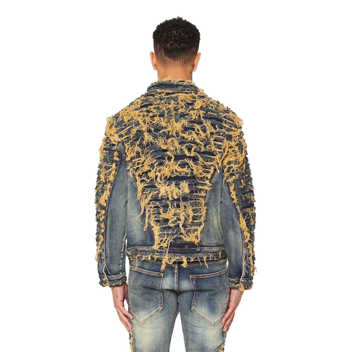 “CLAUDE” JACKET BLU SPORCO “CLAUDE” JACKET BLU SPORCO