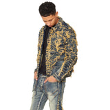 “CLAUDE” JACKET BLU SPORCO “CLAUDE” JACKET BLU SPORCO