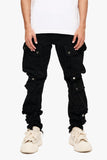 CliffJump Skinny Cargo Black Washed CliffJump Skinny Cargo Black Washed