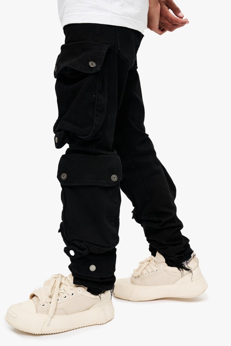 CliffJump Skinny Cargo Black Washed CliffJump Skinny Cargo Black Washed