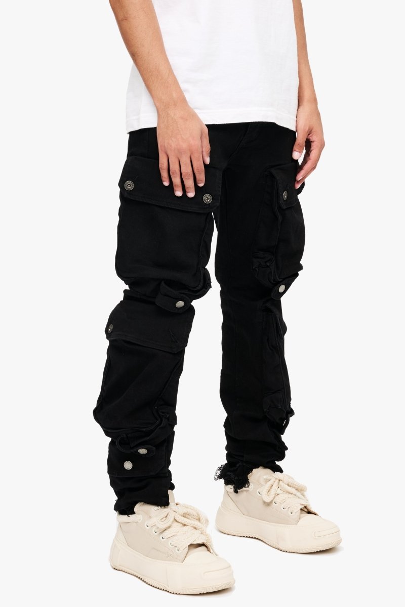 CliffJump Skinny Cargo Black Washed CliffJump Skinny Cargo Black Washed