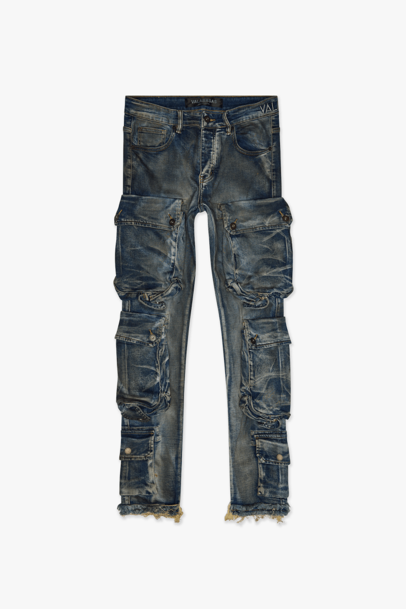 CliffJump Skinny Cargo Dirty Lt Blue Wash CliffJump Skinny Cargo Dirty Lt Blue Wash