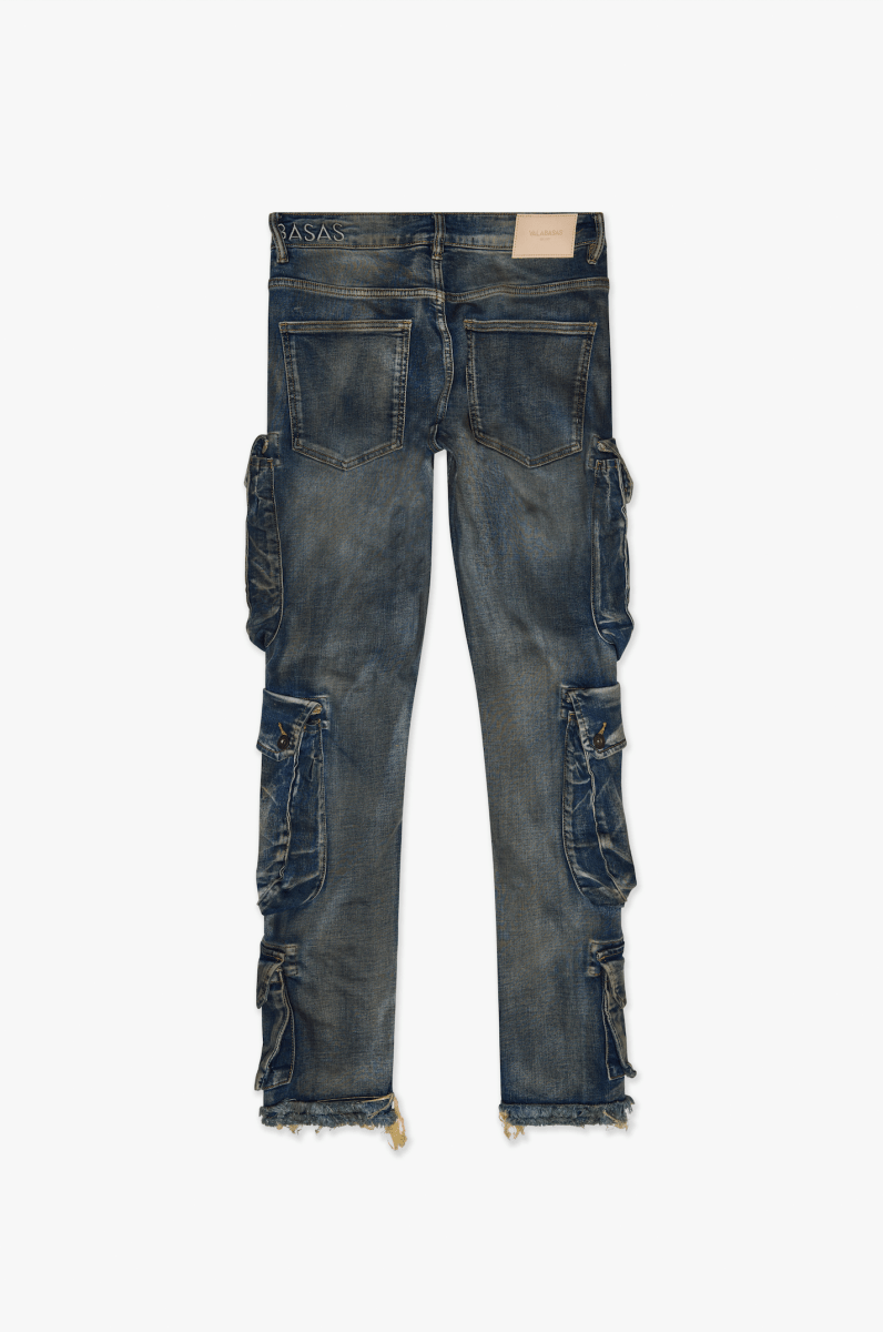 CliffJump Skinny Cargo Dirty Lt Blue Wash CliffJump Skinny Cargo Dirty Lt Blue Wash