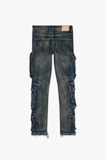 CliffJump Skinny Cargo Dirty Lt Blue Wash CliffJump Skinny Cargo Dirty Lt Blue Wash