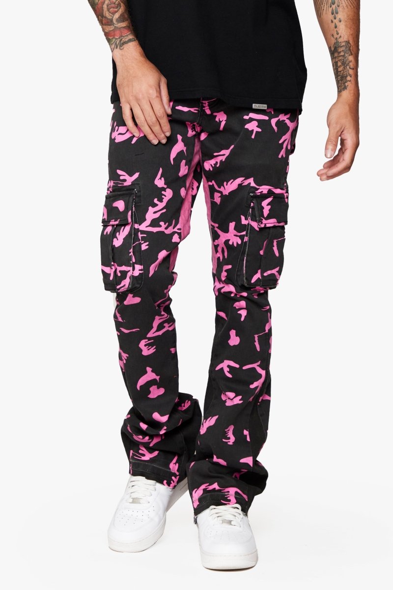 “COMMANDER " ROSE SHADOW STACKED FLARE JEAN “COMMANDER " ROSE SHADOW STACKED FLARE JEAN