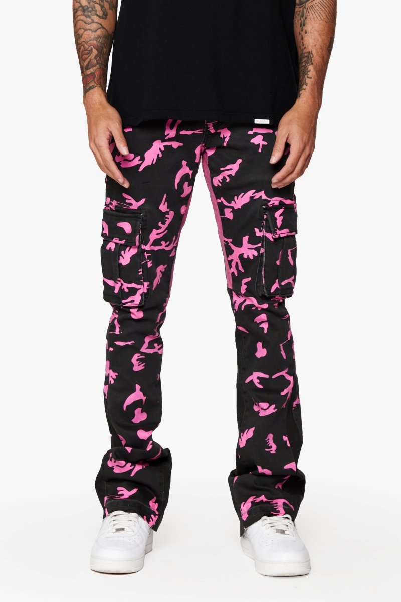 “COMMANDER " ROSE SHADOW STACKED FLARE JEAN “COMMANDER " ROSE SHADOW STACKED FLARE JEAN