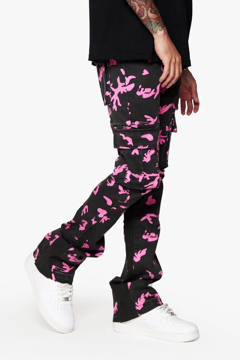 “COMMANDER " ROSE SHADOW STACKED FLARE JEAN “COMMANDER " ROSE SHADOW STACKED FLARE JEAN