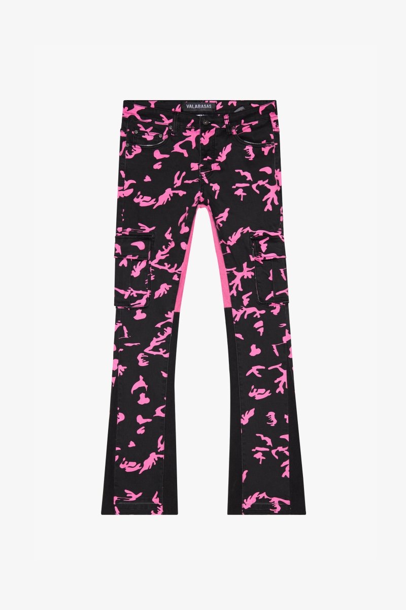 “COMMANDER " ROSE SHADOW STACKED FLARE JEAN “COMMANDER " ROSE SHADOW STACKED FLARE JEAN