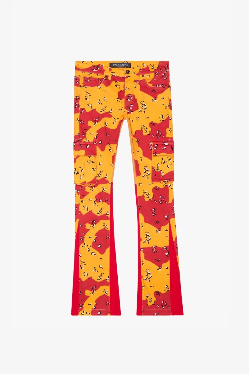 “COMMANDER " STACKED FLARE JEAN BADLAND CAMO “COMMANDER " STACKED FLARE JEAN BADLAND CAMO