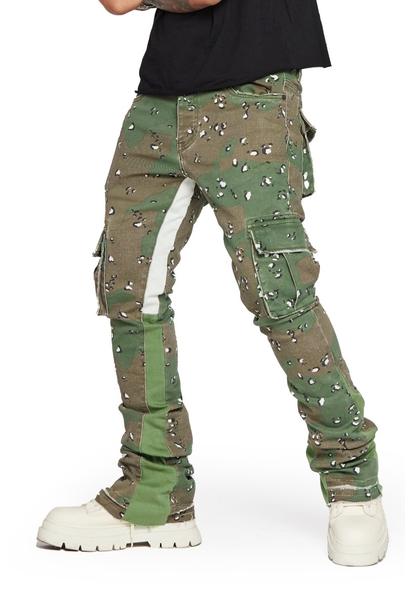 "COMMANDER" STACKED FLARE JEAN CAMO "COMMANDER" STACKED FLARE JEAN CAMO