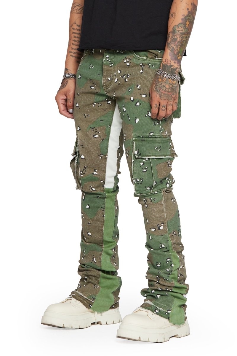 "COMMANDER" STACKED FLARE JEAN CAMO "COMMANDER" STACKED FLARE JEAN CAMO
