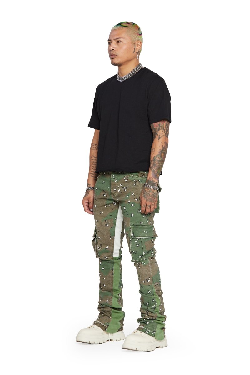 "COMMANDER" STACKED FLARE JEAN CAMO "COMMANDER" STACKED FLARE JEAN CAMO