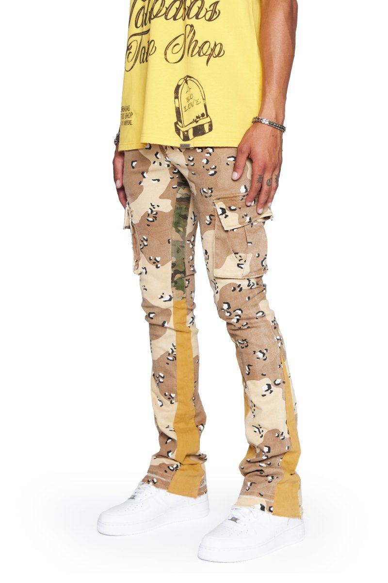 “COMMANDER" STACKED FLARE JEAN DESERT STORM “COMMANDER" STACKED FLARE JEAN DESERT STORM