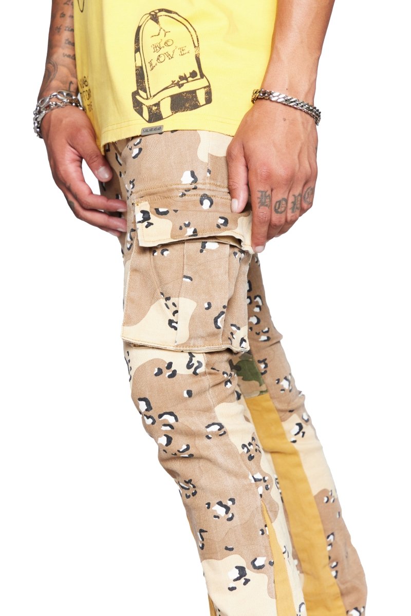 “COMMANDER" STACKED FLARE JEAN DESERT STORM “COMMANDER" STACKED FLARE JEAN DESERT STORM