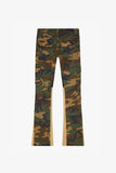"COMMANDER" STACKED FLARE JEAN FOLIAGE GREEN "COMMANDER" STACKED FLARE JEAN FOLIAGE GREEN