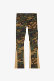 "COMMANDER" STACKED FLARE JEAN FOLIAGE GREEN "COMMANDER" STACKED FLARE JEAN FOLIAGE GREEN