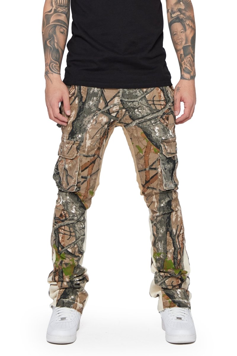 "COMMANDER" STACKED FLARE JEAN MOSS GREEN "COMMANDER" STACKED FLARE JEAN MOSS GREEN