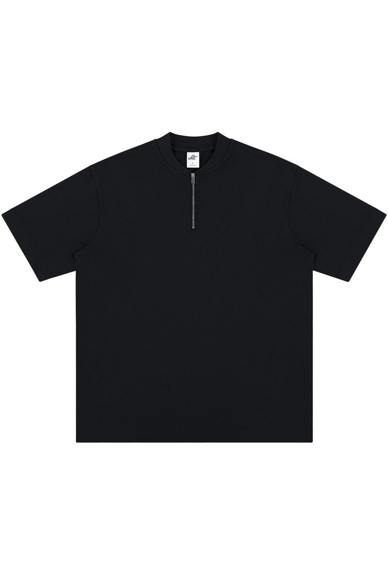 Zip Henley Cotton Tee Zip Henley Cotton Tee
