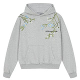 Violet Floral Embroidered Hoodie Violet Floral Embroidered Hoodie