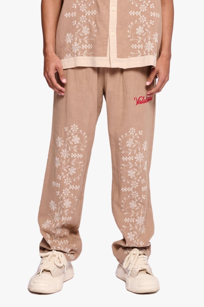 Corso Linen Straight Pants Brown Corso Linen Straight Pants Brown