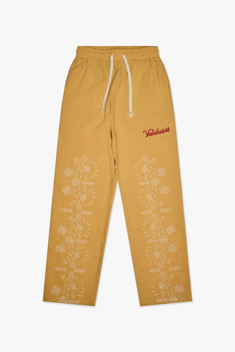 Corso Linen Straight Pants Yellow Corso Linen Straight Pants Yellow