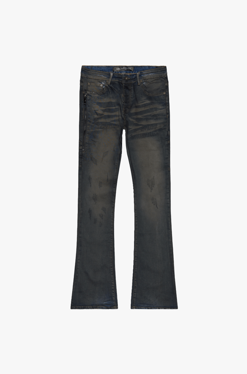 Covert Stacked Flare Jean Black Indigo Covert Stacked Flare Jean Black Indigo