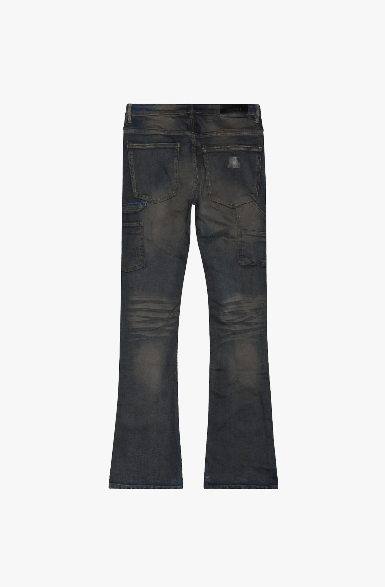 Covert Stacked Flare Jean Black Indigo Covert Stacked Flare Jean Black Indigo