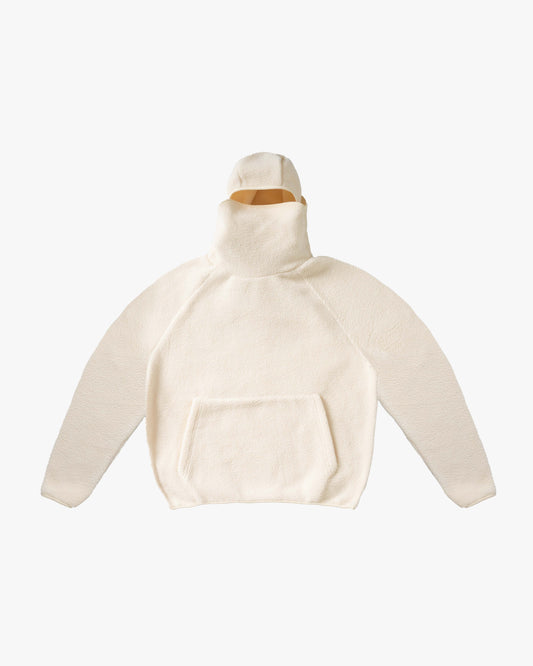 EPTM Balaclava Sherpa Hoodie - Cream