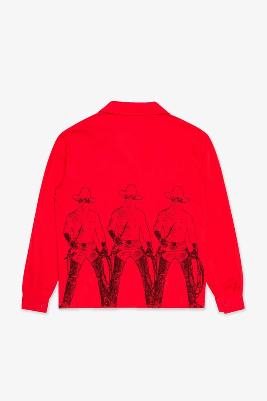 "DEATH VALLEY" BUTTON DOWN RED