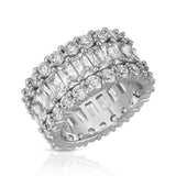 3 Row Diamond Baguette Eternity Ring 3 Row Diamond Baguette Eternity Ring
