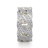Diamond Cuban Ring White Gold Diamond Cuban Ring White Gold