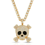Diamond Skull Necklace Pendant & Tennis Chain Diamond Skull Necklace Pendant & Tennis Chain