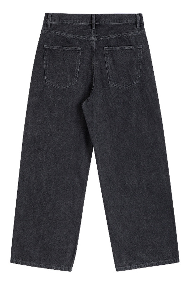 Tapered Wide-Leg Black Jeans Tapered Wide-Leg Black Jeans