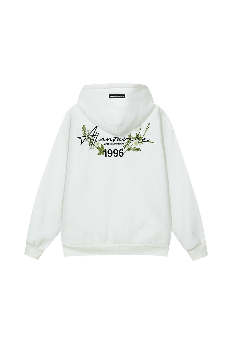 Floral Wreath Embroidered Hoodie Floral Wreath Embroidered Hoodie