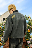 Distressed Embroidered Detroit Jacket Distressed Embroidered Detroit Jacket